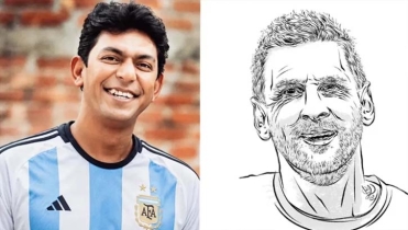 মেসির ‘নিখুঁত’ ছবি এঁকে প্রশংসায় ভাসছেন চঞ্চল চৌধুরী